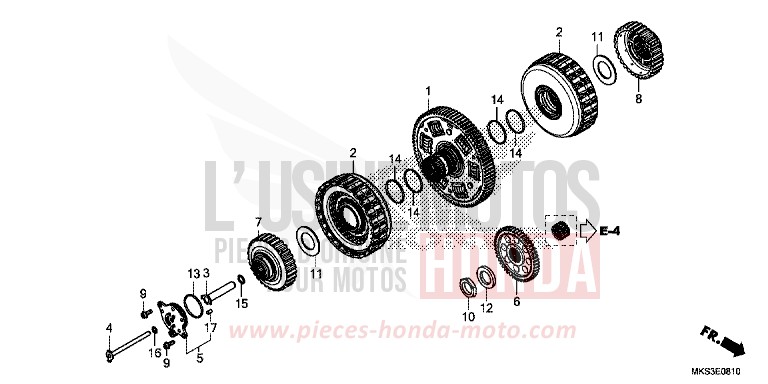 KUPPLUNG (CRF1100D/D2/D4/DL/DL2/DL4) von Africa Twin DCT MAT BALLISTIC BLACK METALLIC (NHA86) von 2020